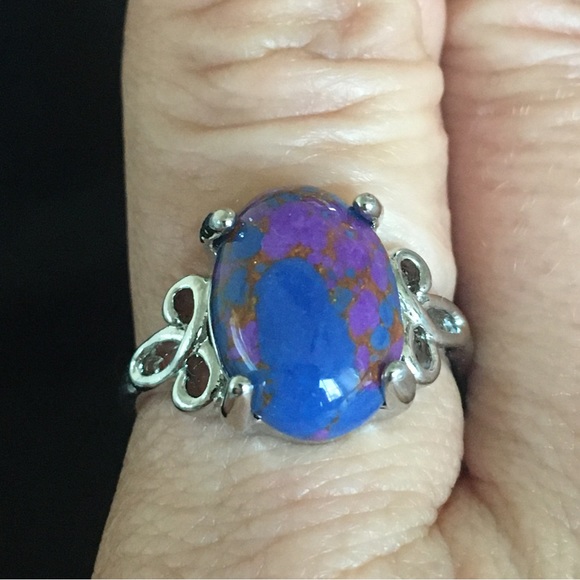 Blue and Purple Stone Ring - Picture 3 of 6
